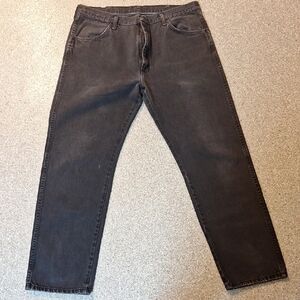 Wrangler Rustler Men's Dark Brown Straight Jeans 38x32